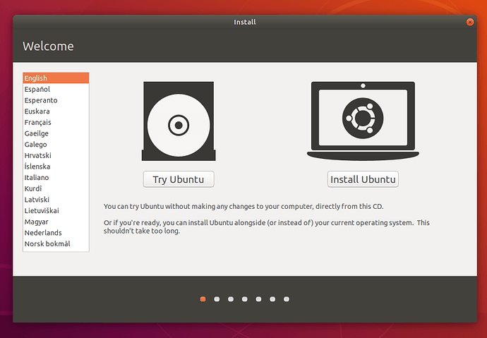 Ubuntu Install Select